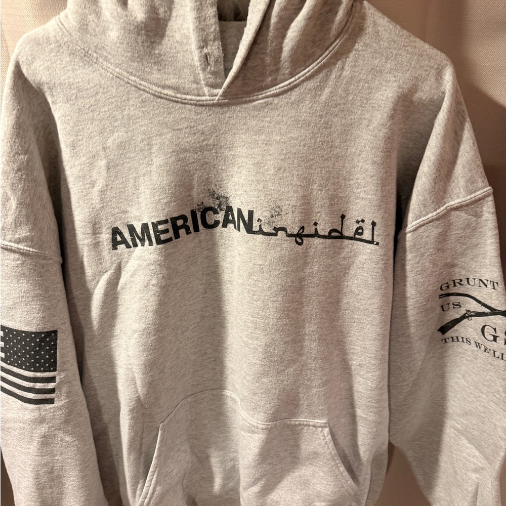 Grunt Style Gray Hoodie Mens Size XL - Picture 2 of 4